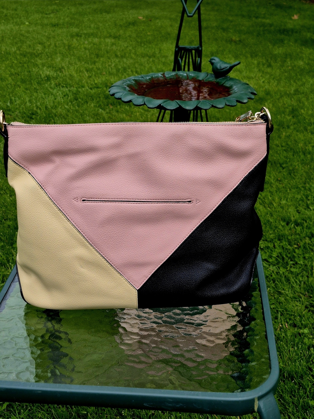 VS Pink, Black & Cream Colorblock Shoulder Bag Set - Picture 9 of 11